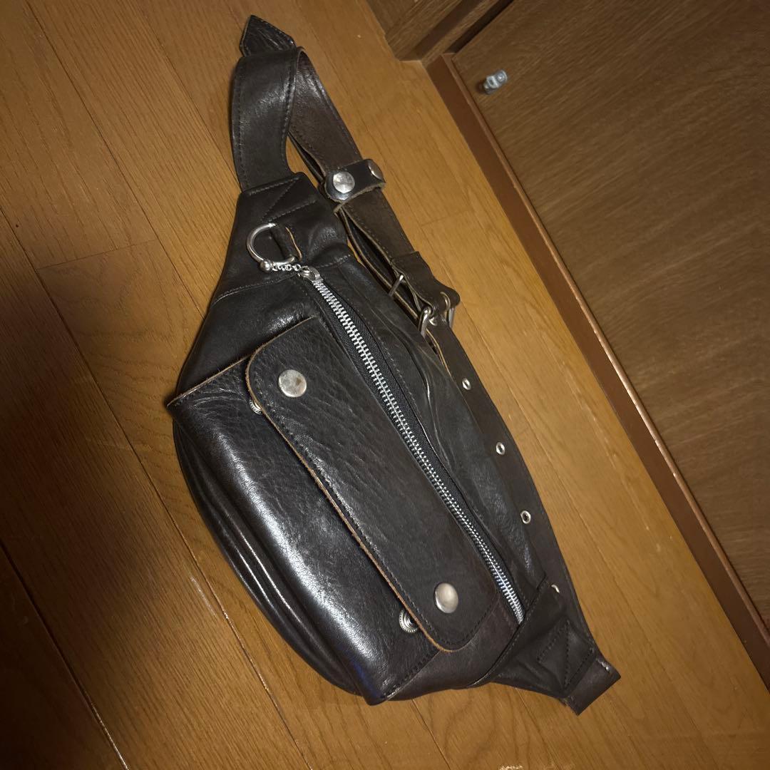 neon leather garment ウエストポーチ