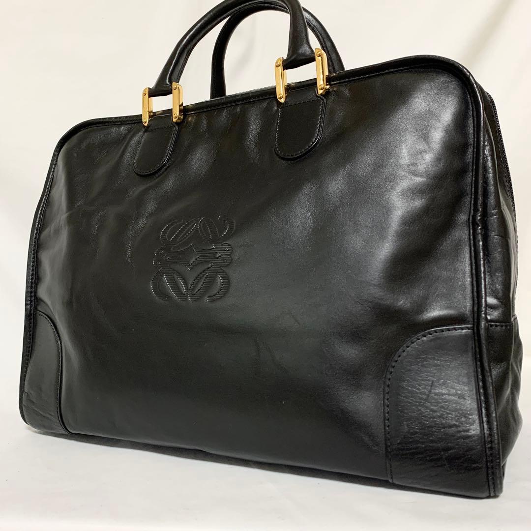 良品 LOEWE ロエベ ハンドバッグ ボストンバッグ アマソナ40 アナグラム