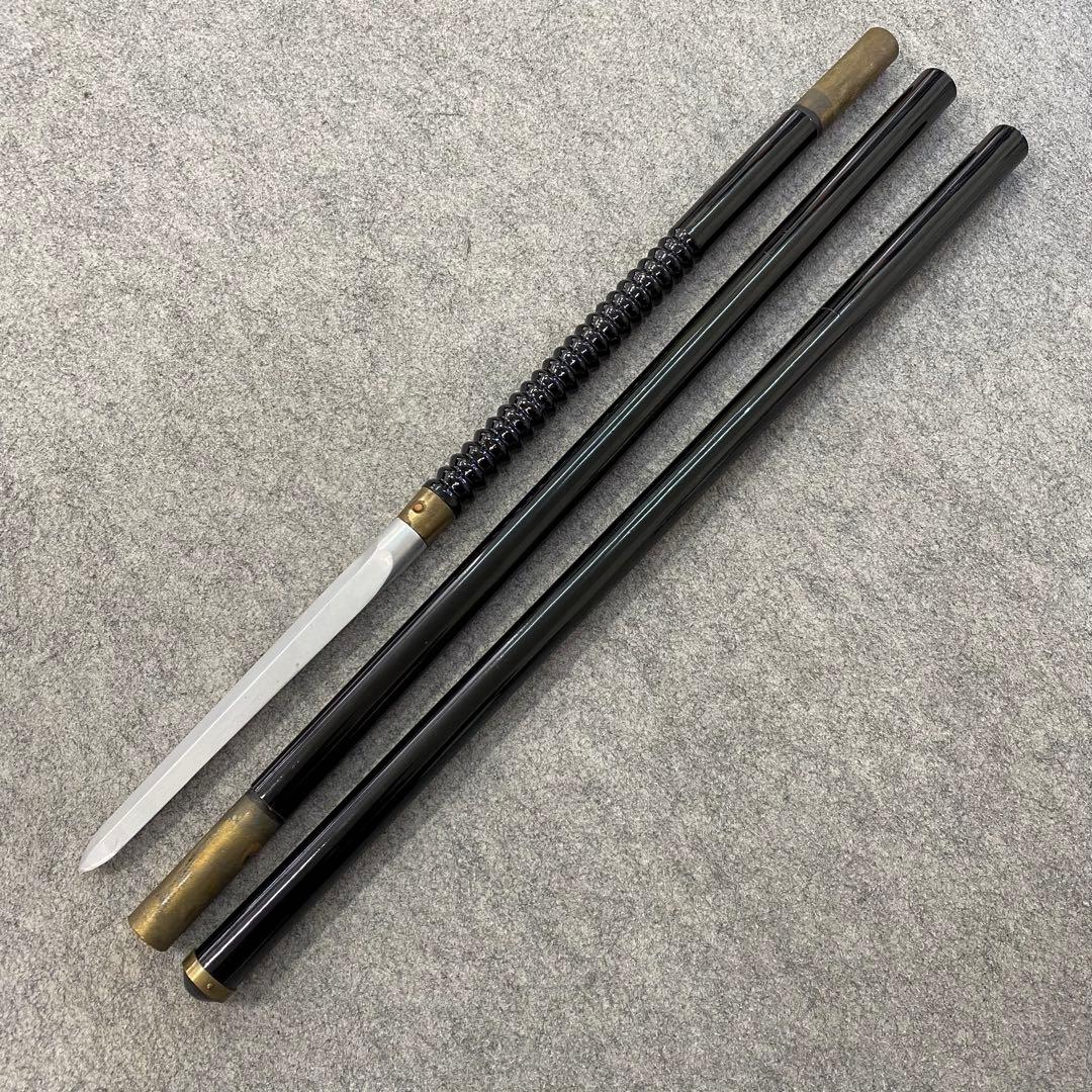模造槍 直槍 3本継ぎ 全長192cm 演舞刀 稽古用 美術品 舞台槍 演劇