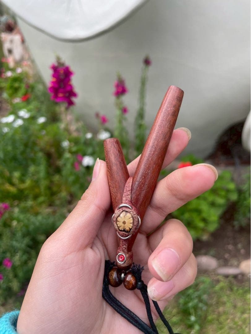 アヤワスカ・ワンポイント付き クリペネックレス（Palo Sangre製）