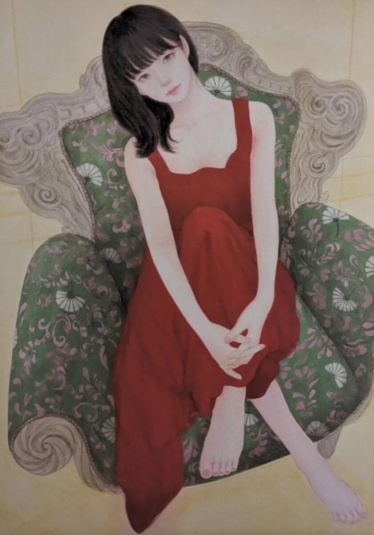 むらまつちひろ、「ミクストメディア」、希少画集・額装画、日本製・新品額縁