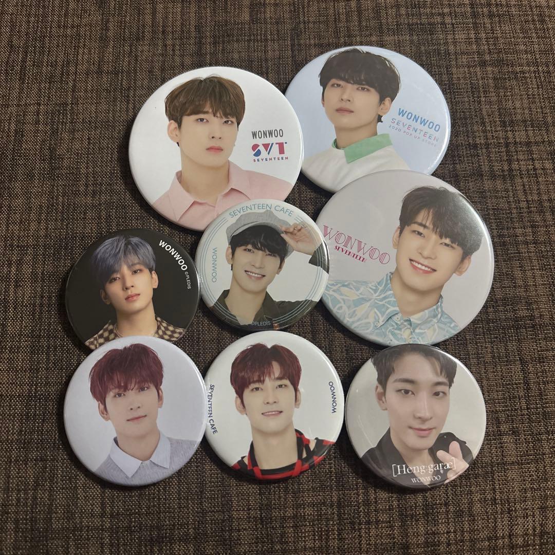 seventeen WONWOO ウォヌ 缶バッチ 缶バッジ - メルカリ