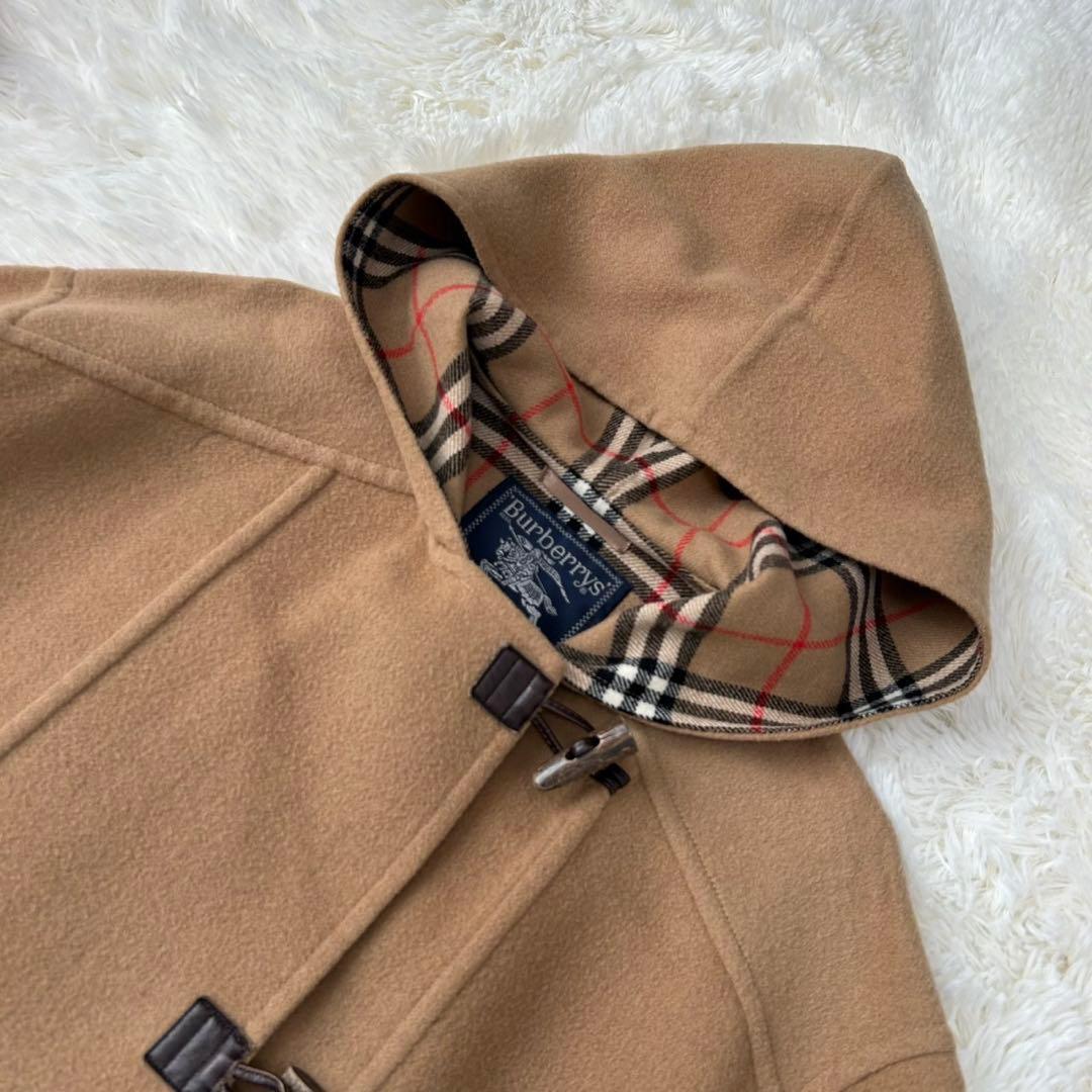 極美品/L】バーバリー ダッフルコート メガノバチェック カシミヤ混