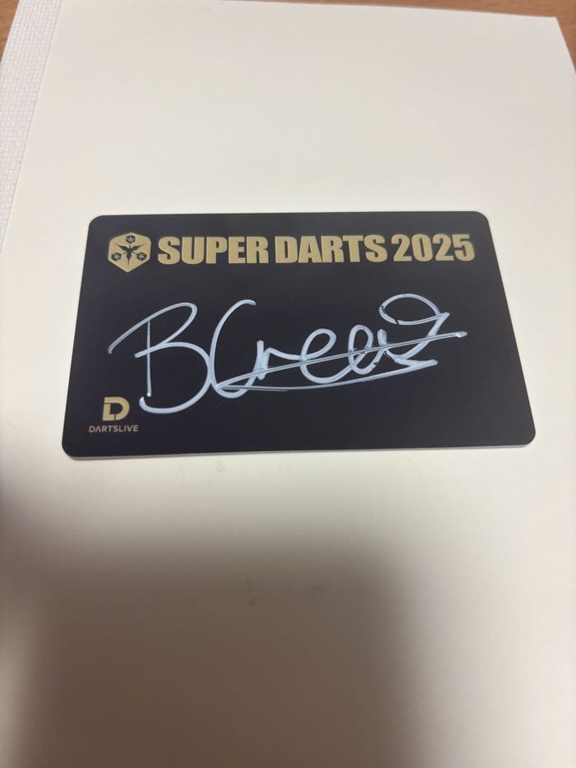 SUPER DARTS 2025 ボウグリーブス直筆サイン入りカード