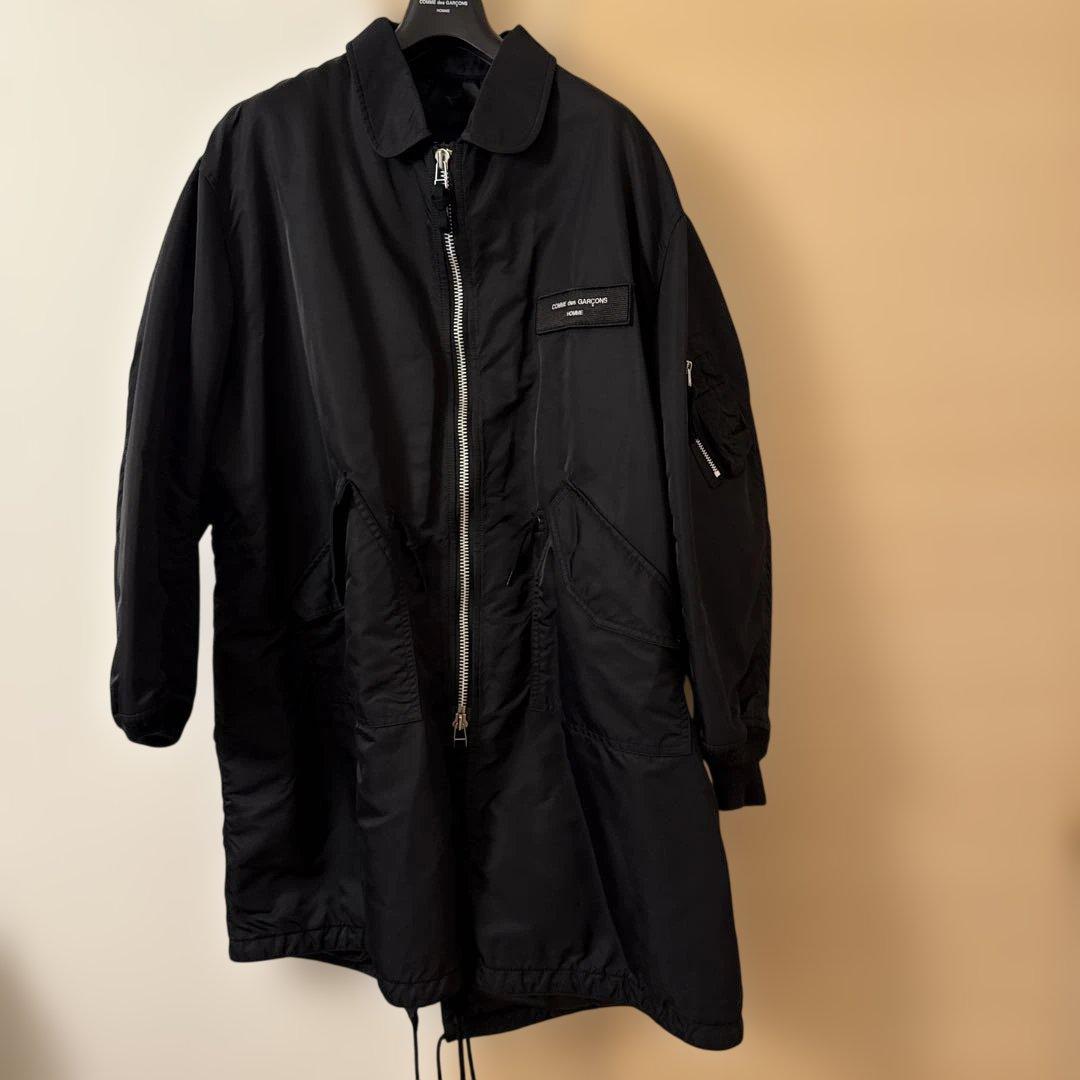 【美品】コムデギャルソンオム24AW ナイロンツイルコート　オムコムデギャルソン