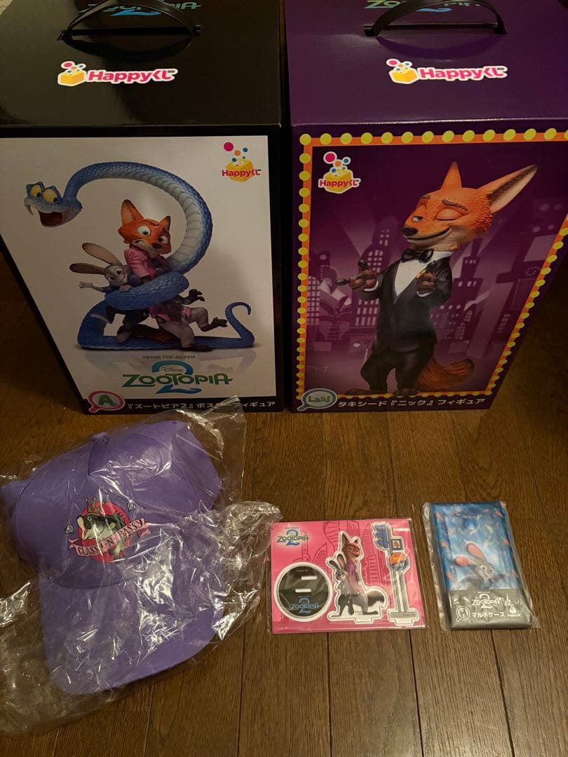 ハッピーくじ　ズートピア　A賞ポスターフィギュア　ラスト賞タキシードニック　5点