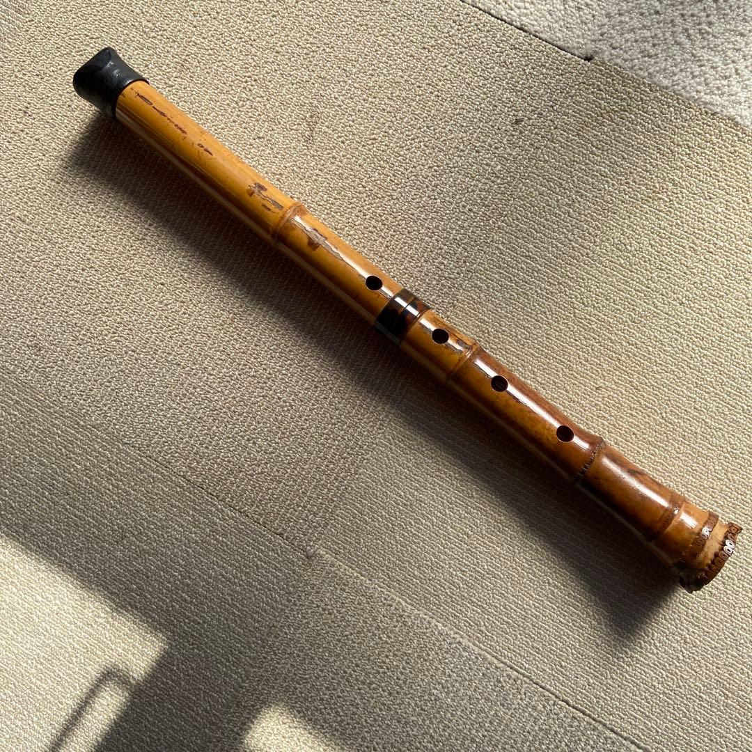 190 ⭐️尺八　一尺八寸管　華水銘