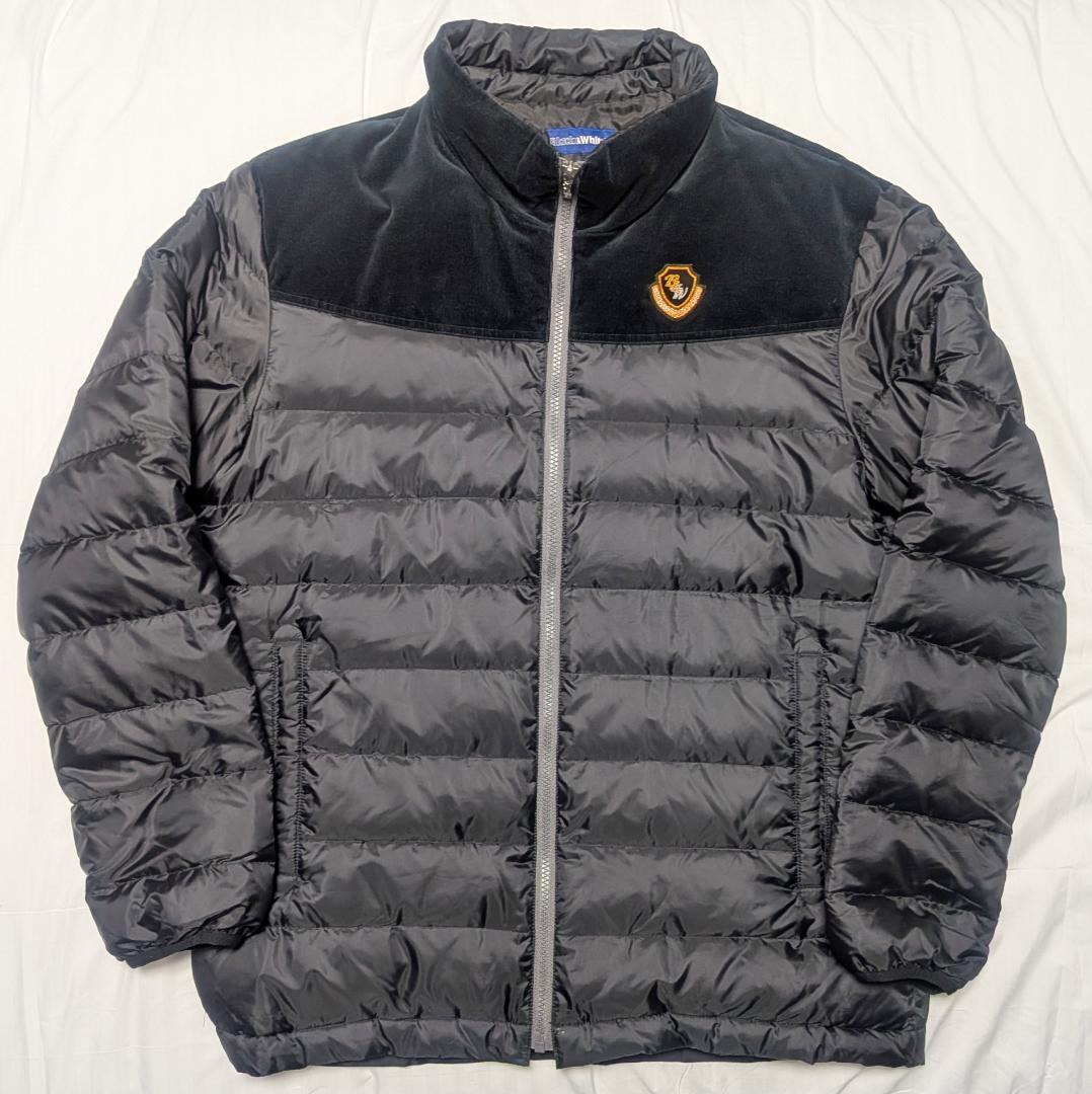 ブラック&ホワイト ゴルフウェア ダウンジャケット 黒 XL