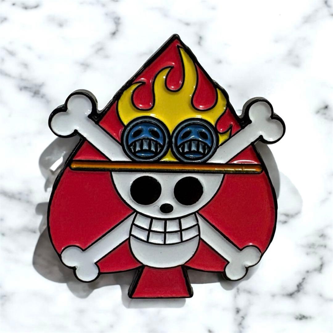 ONE PIECE】ポートガス・D・エース 海賊旗マーク【ピンバッジ】②