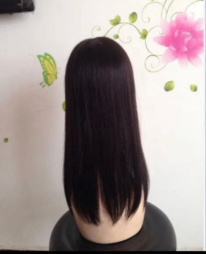 ☆人毛100%☆部分ウィッグ かつら 白髪隠しW45