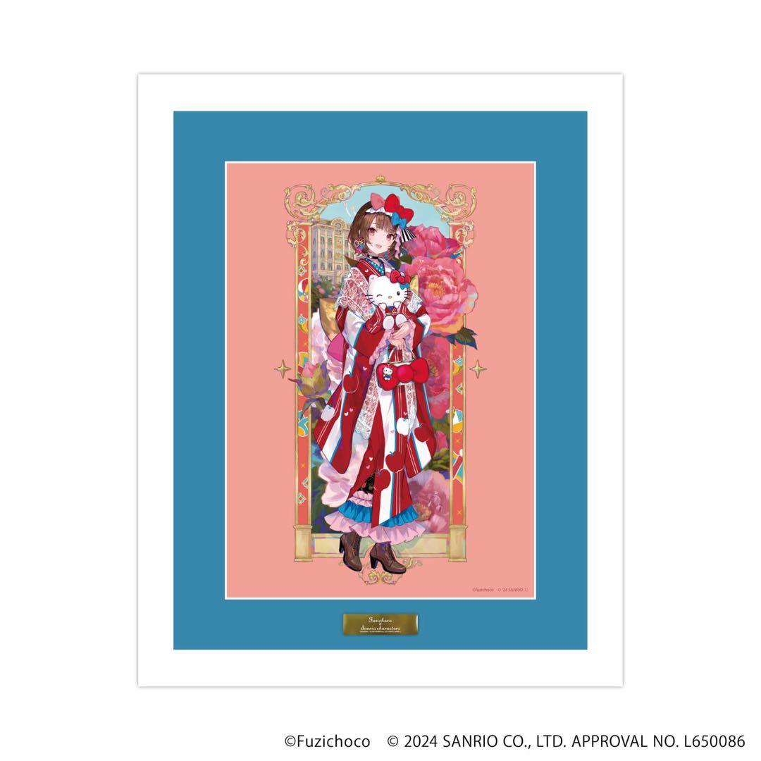 藤ちょこ×サンリオ　01/ハローキティver.　直筆サイン入り高精細複製原画