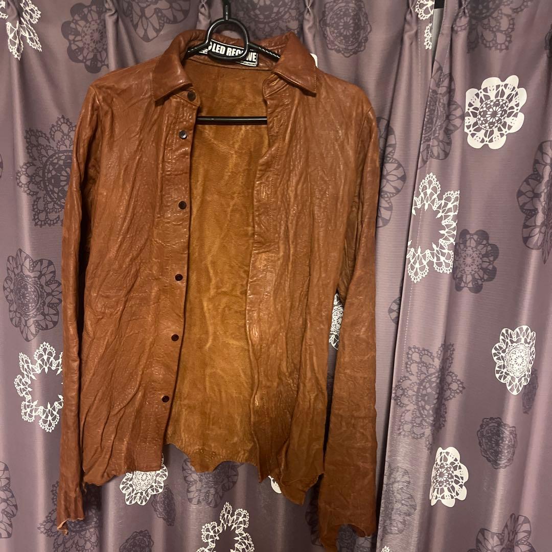 LED RECHWE ラムレザーシャツ