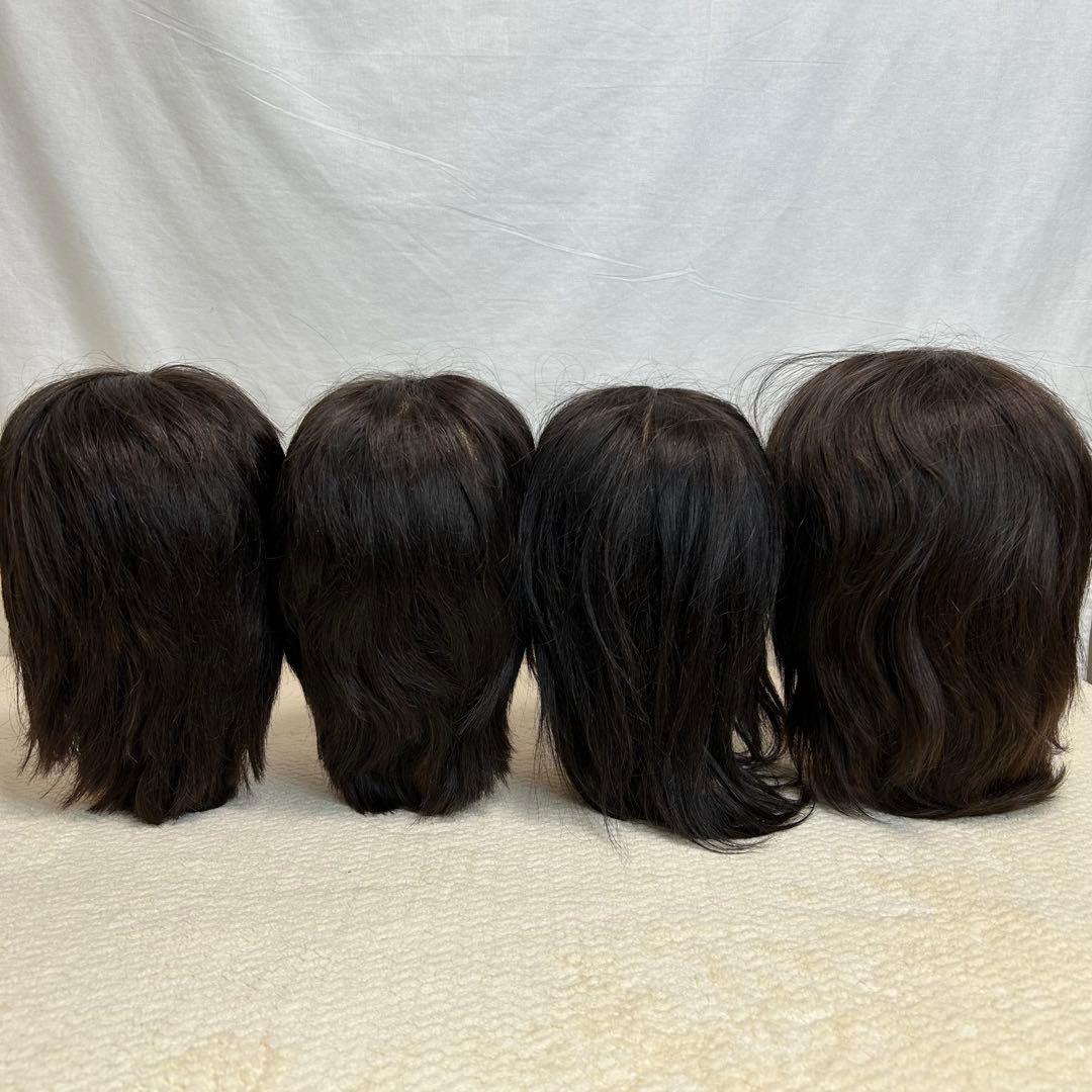 カットウィッグ ヘアマネキン 美容師国家試験用 MITSUYA 三矢 4体