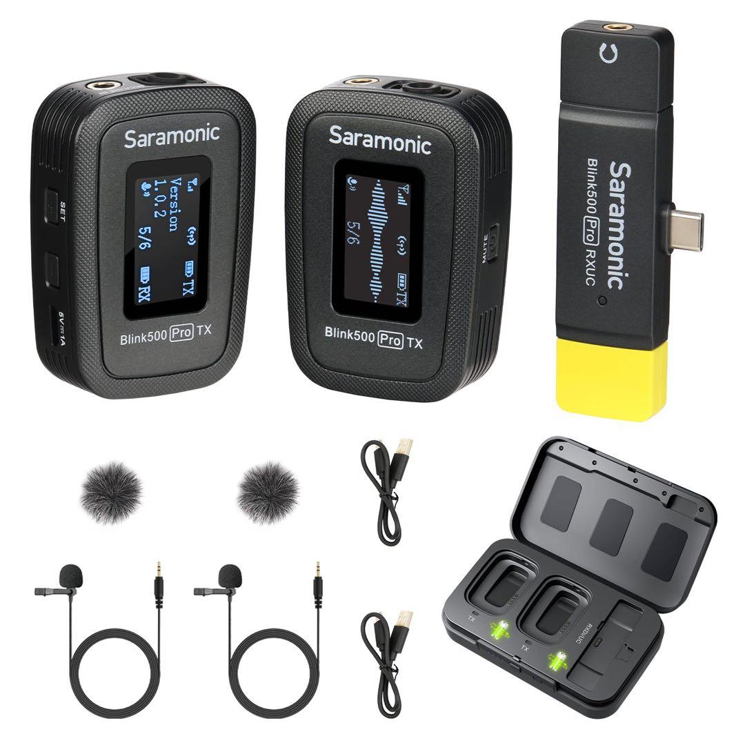 Saramonic ワイヤレスマイク　ピンマイク　取材　自撮り