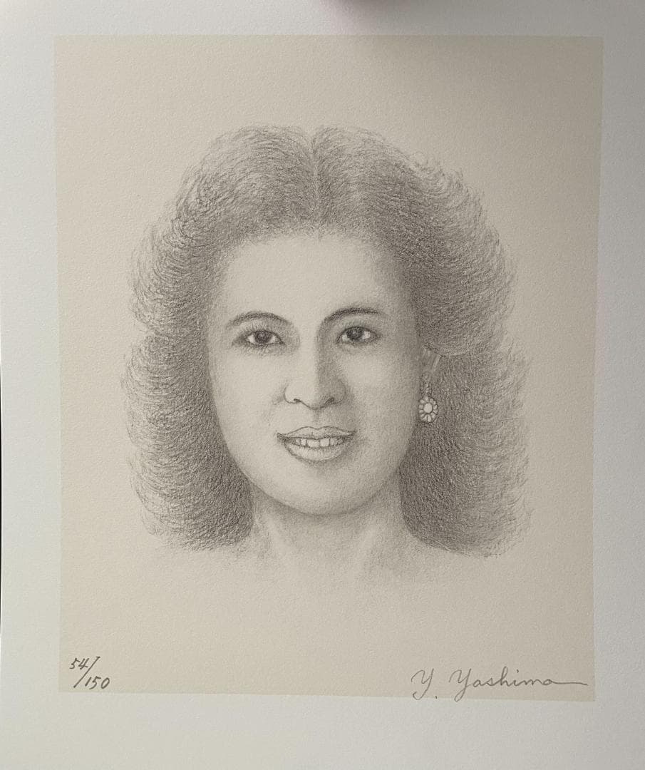 八島義郎「微笑」リトグラフ