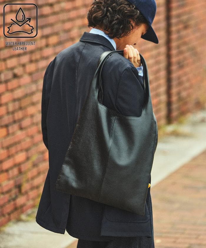 Firsthand レザーマルシェ トートバッグ 牛革 撥水レザー ブラック