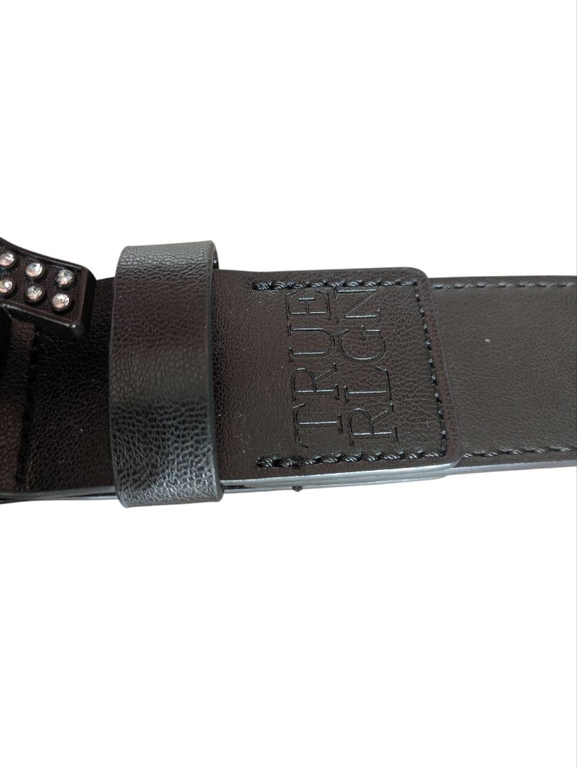 True Religion ブラックベルト 36 - メルカリ