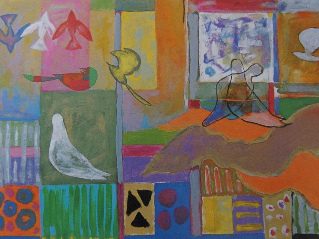 根岸正、【春のラプソディー〈小鳥たち〉】、希少な額装用画集より