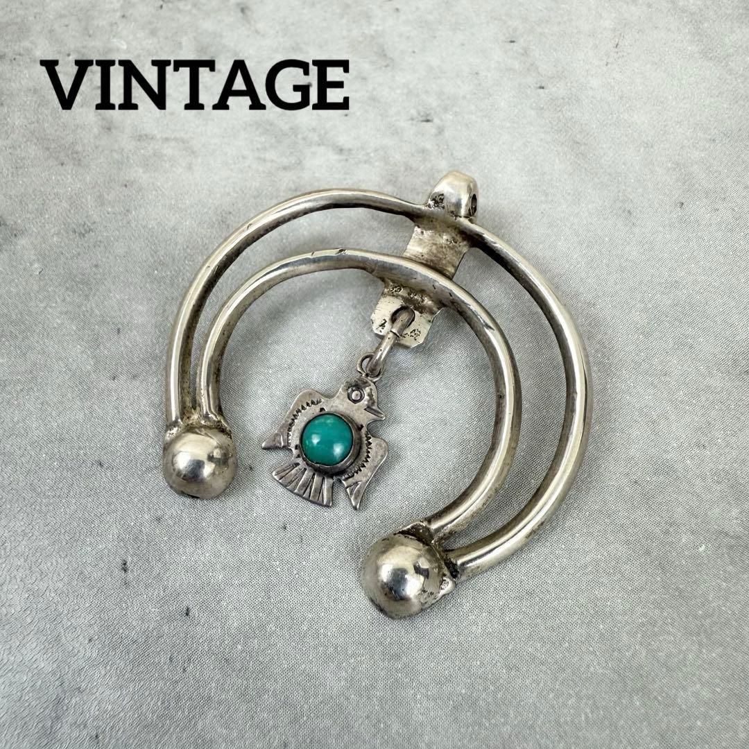 VINTAGE ナジャネックレストップ カラーストーン サンダーバード