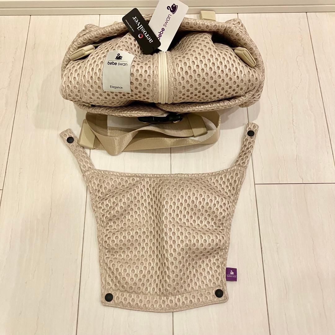 新品 タグ付き bebe swan べべスワン 抱っこ紐 サンドベージュ - メルカリ
