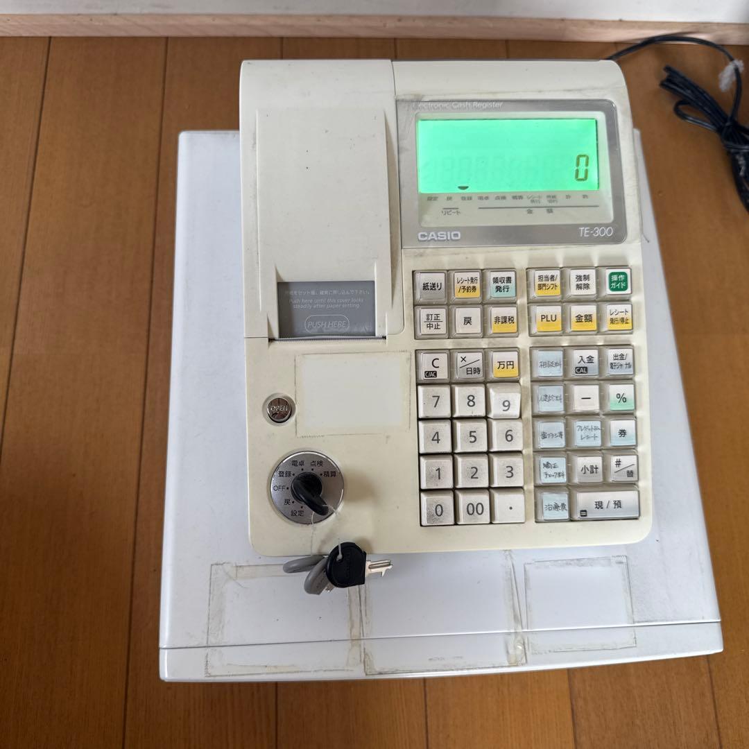 Casio カシオ TE-300 レジスター 中古品 動作確認済み 配送込み