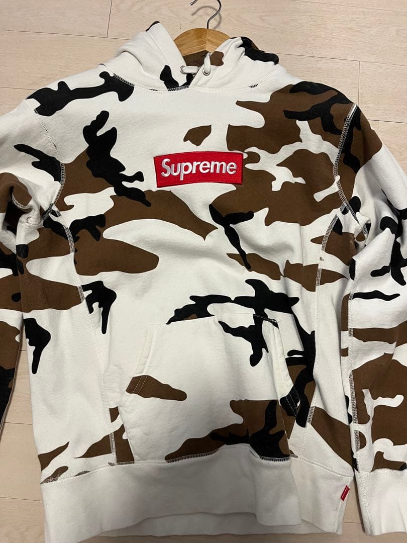 Supreme ホワイト/ブラウン迷彩 boxlogo パーカー Supreme BOX LOGO Camo - メルカリ