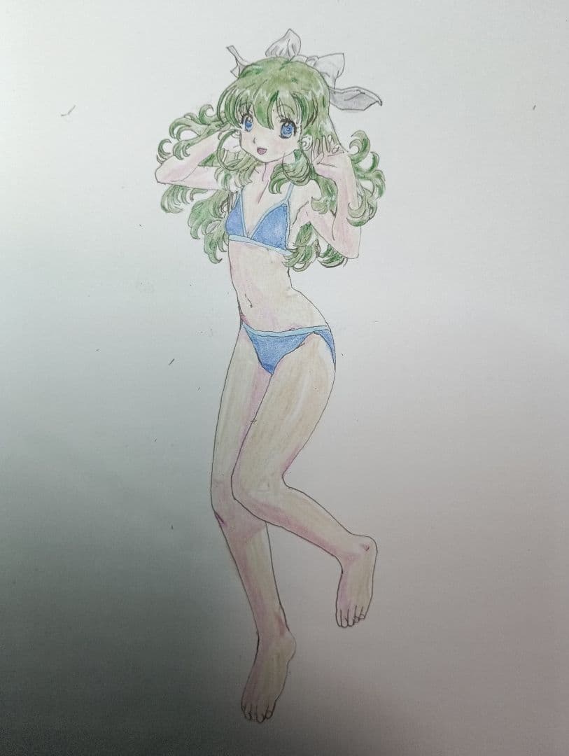 アニメ風女性キャラクター絵画