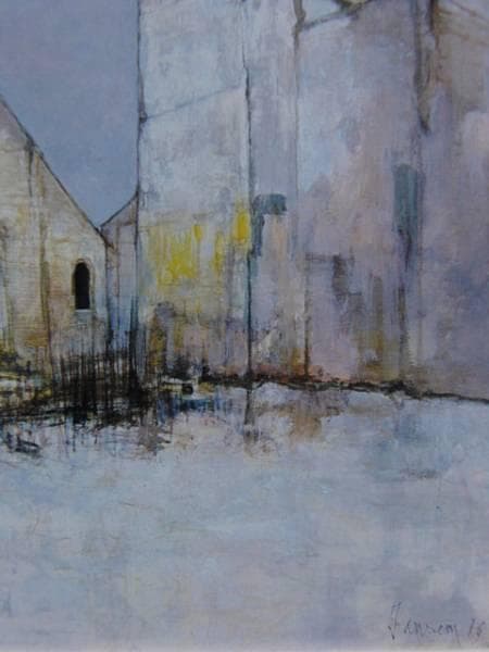 ジャン・ジャンセン、【雪の中の教会】、希少な額装用画集より、新品