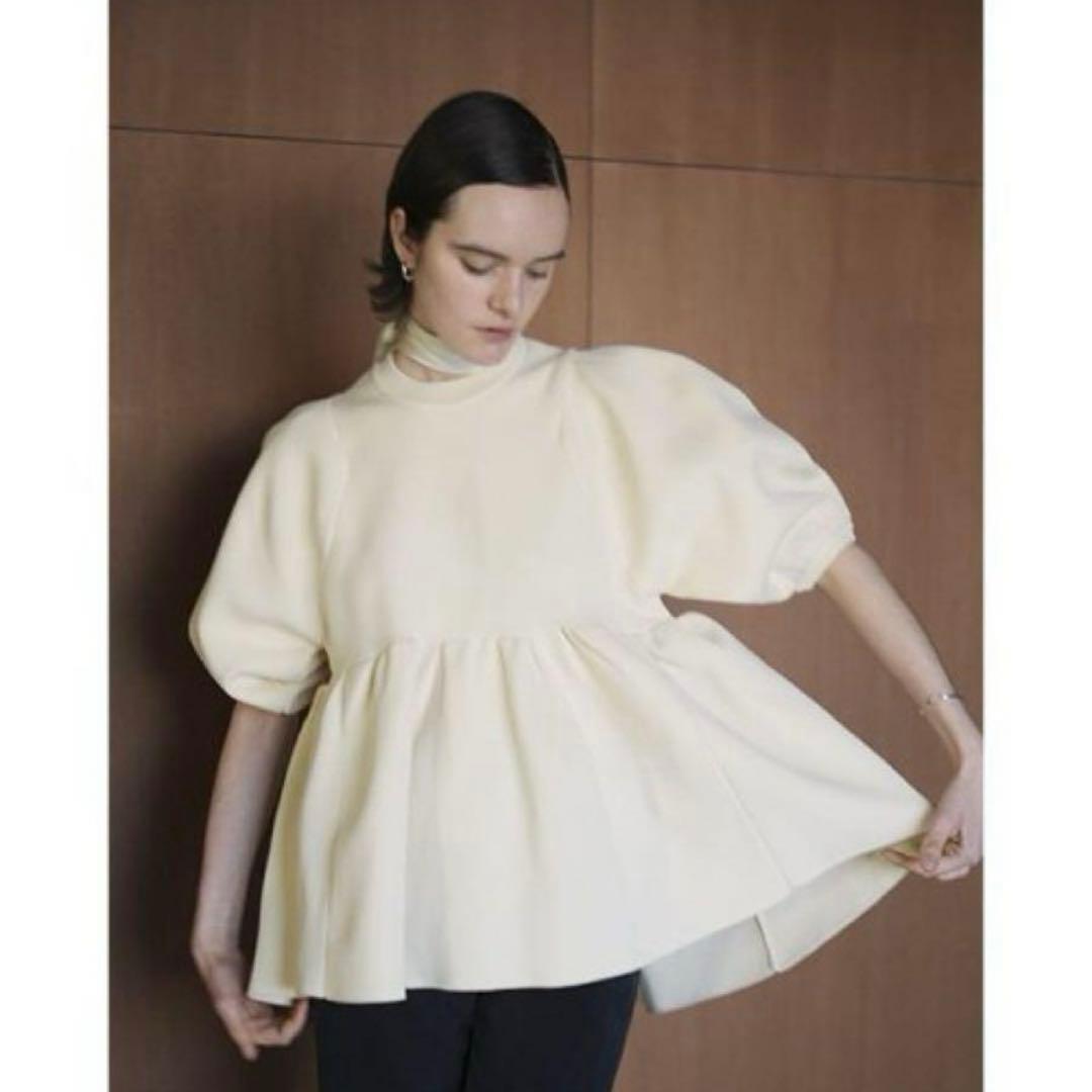 CLANE BALLOON SLEEVE GATHER KNIT TOPS - メルカリ