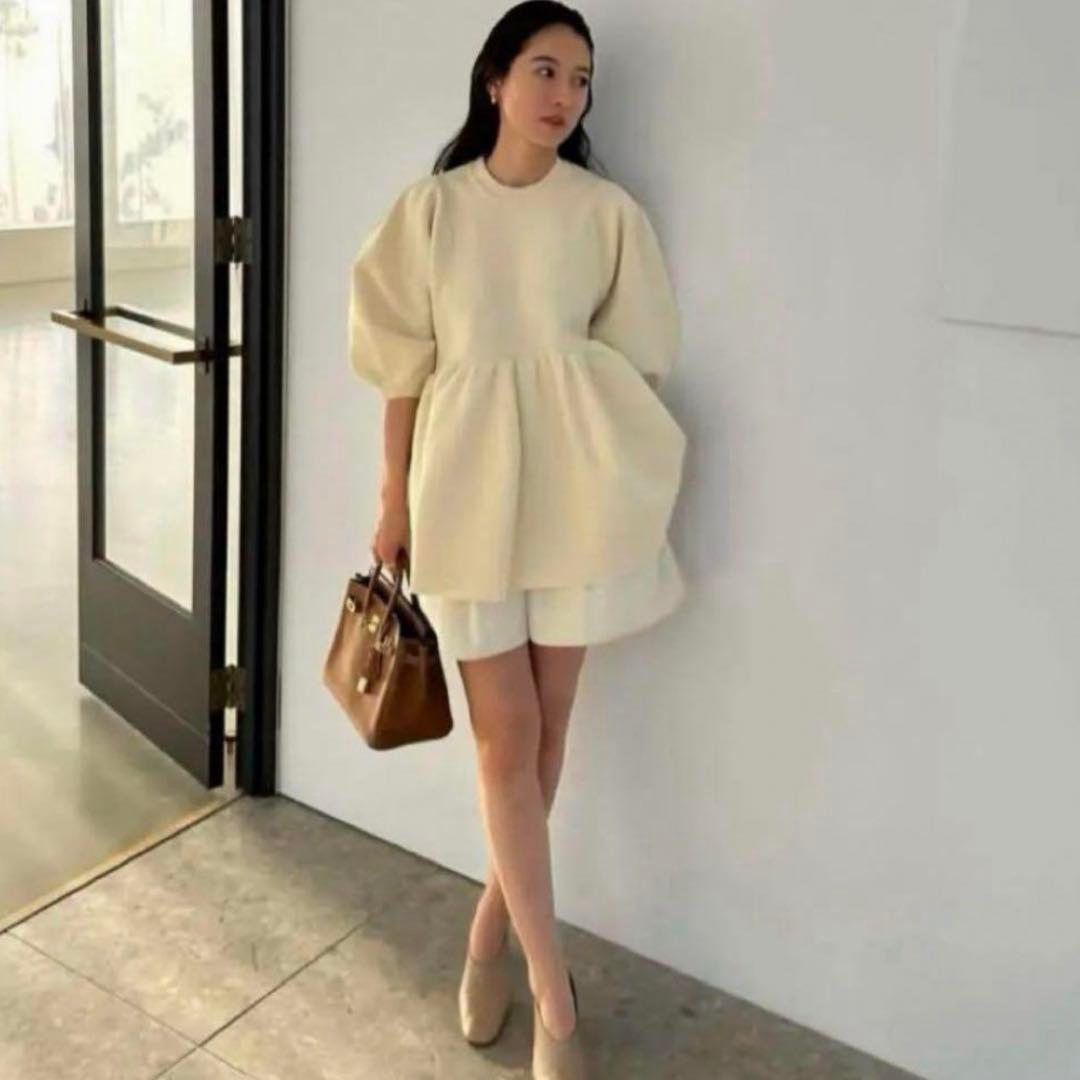 CLANE BALLOON SLEEVE GATHER KNIT TOPS - メルカリ