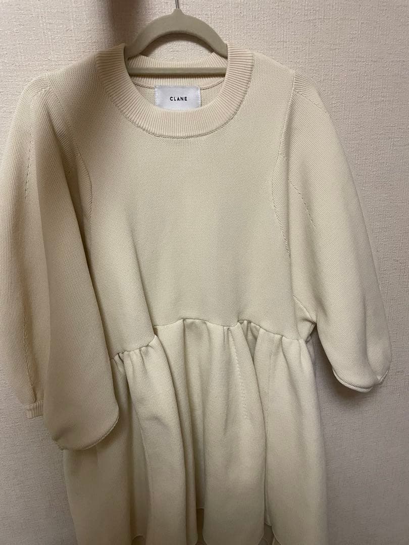 CLANE BALLOON SLEEVE GATHER KNIT TOPS - メルカリ