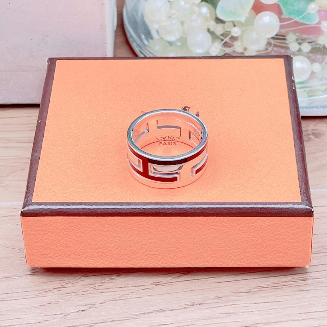 ◇エルメス◇新品仕上済 ムーブ ムーヴアッシュ リング ブラック 925