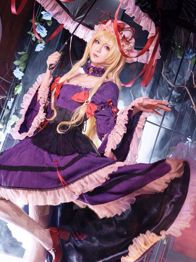 東方Project 東方プロジェクト 八雲紫 コスプレ 衣装※ウィッグ追加可