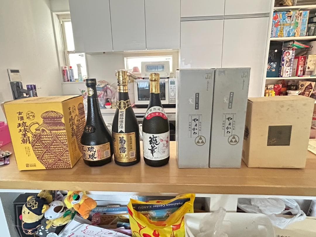 泡盛古酒4本　芋焼酎古酒40度1本　のセット