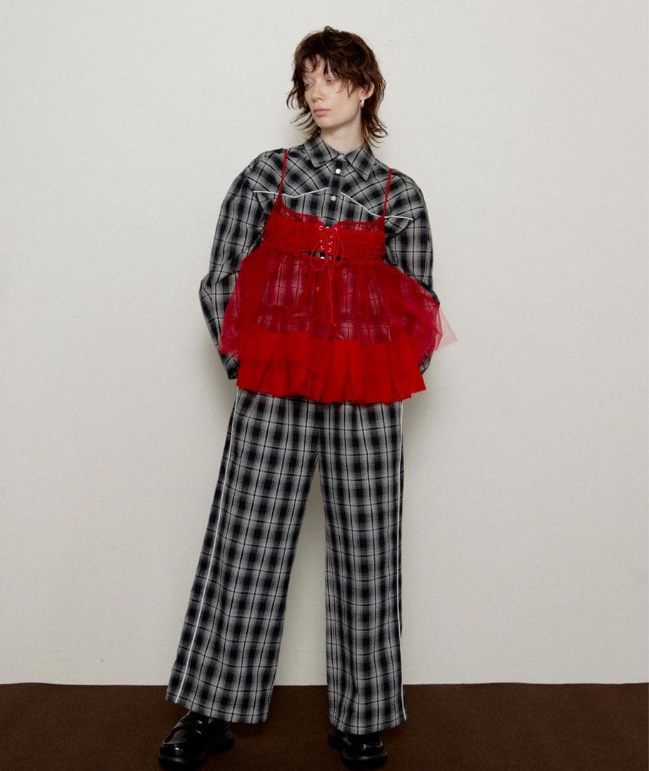 シースルーチュールチュニック【MAISON SPECIAL/メゾンスペシャル】 See-through Tulle Tunic