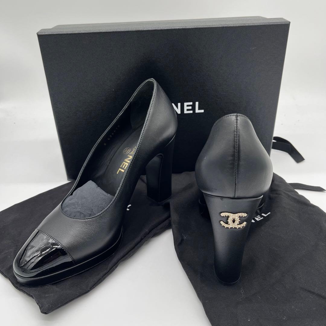 CHANEL シャネル 38サイズ ヒール10cm ハイヒール - メルカリ