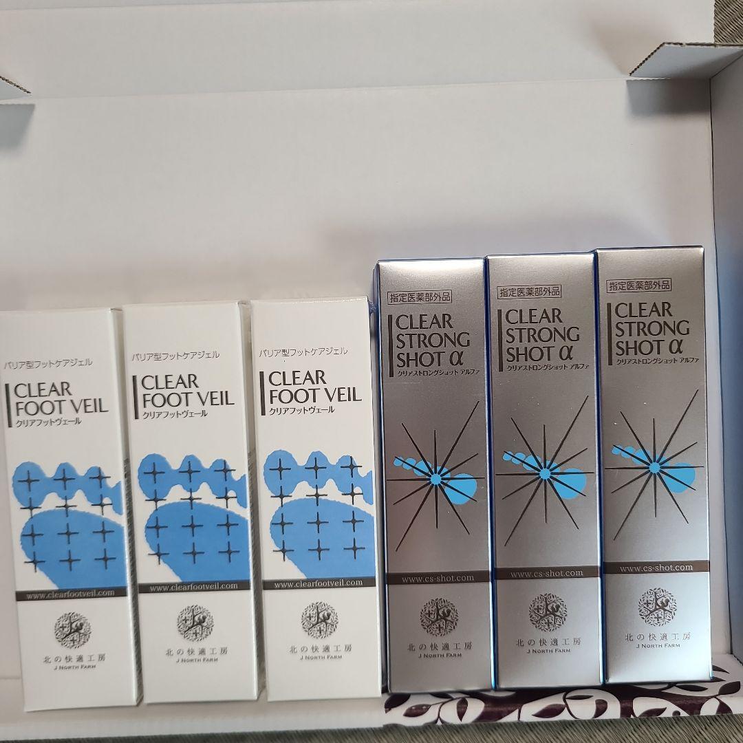 CLEAR FOOT VEIL & STRONG SHOT α 6本セット