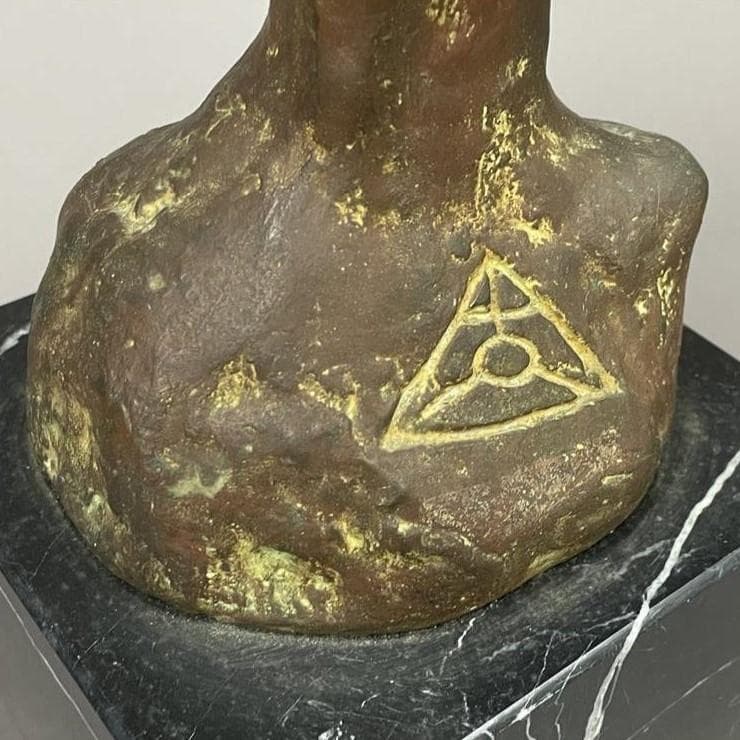 木内克】◇『 エーゲ海に捧ぐ 』 特大75㎝ ブロンズ像 大理石台付