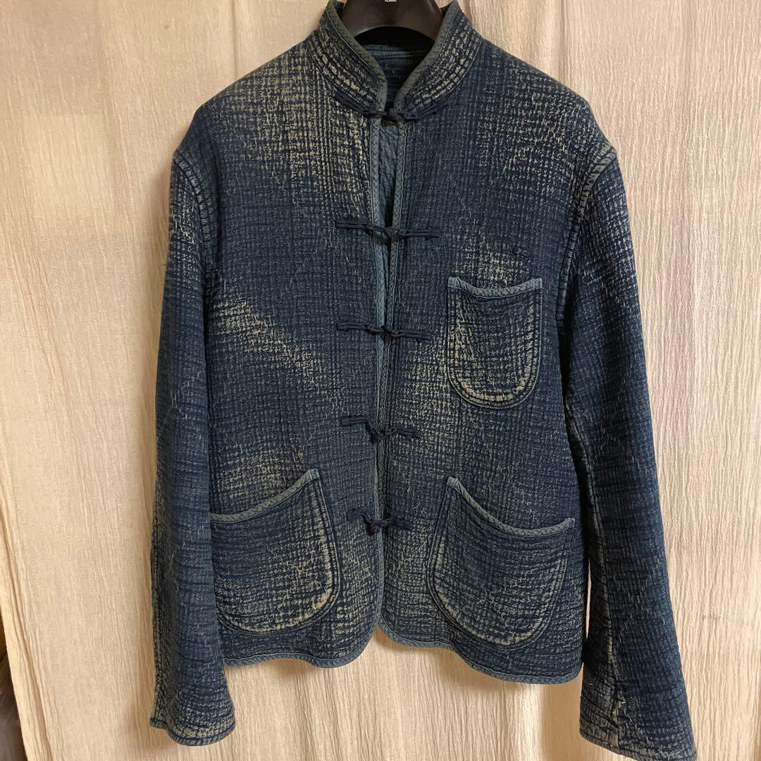 再値下げ/ポータークラシック　刺し子　チャイニーズジャケットL 刺子チャイナ