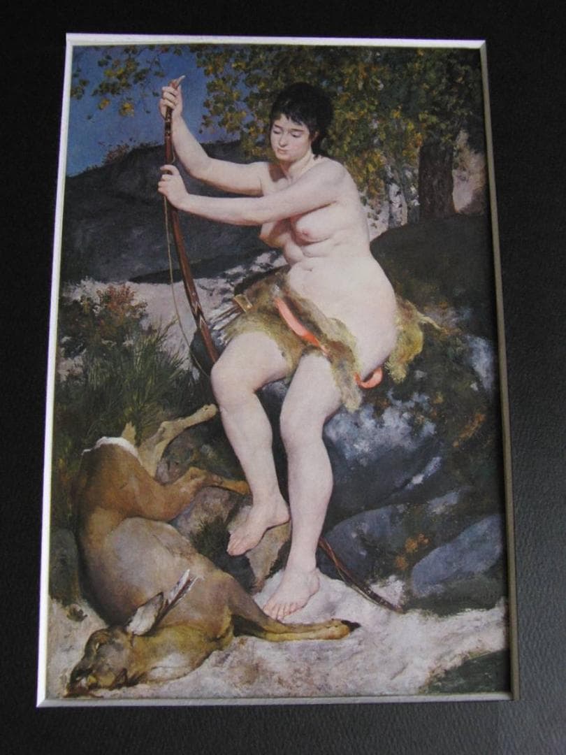 ピエール＝オーギュスト・ルノワール、【ディアーヌ】、希少な額装用画集より