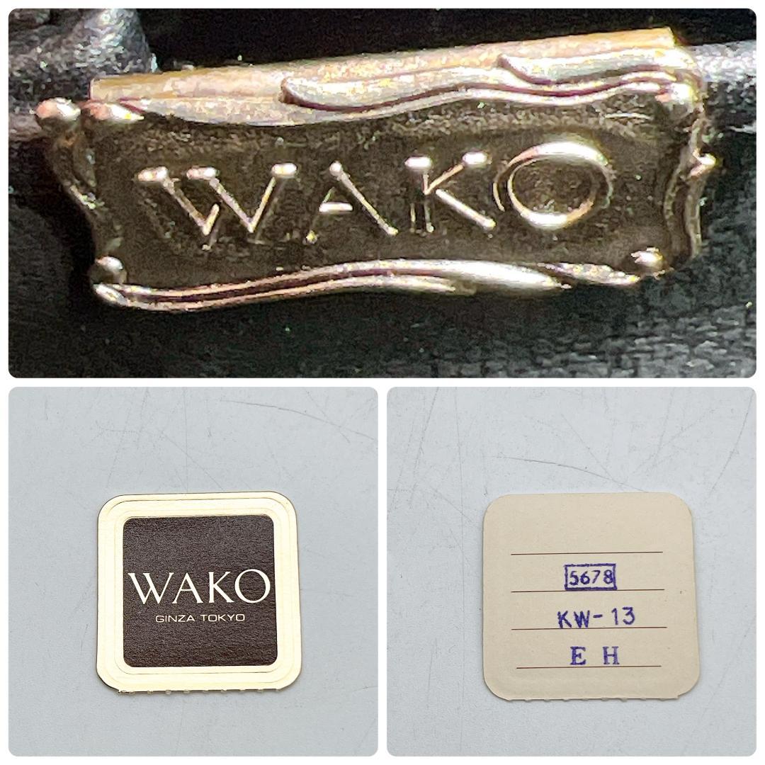 WAKO カーフレザー ターンロック フォーマルバッグ トップハンドル