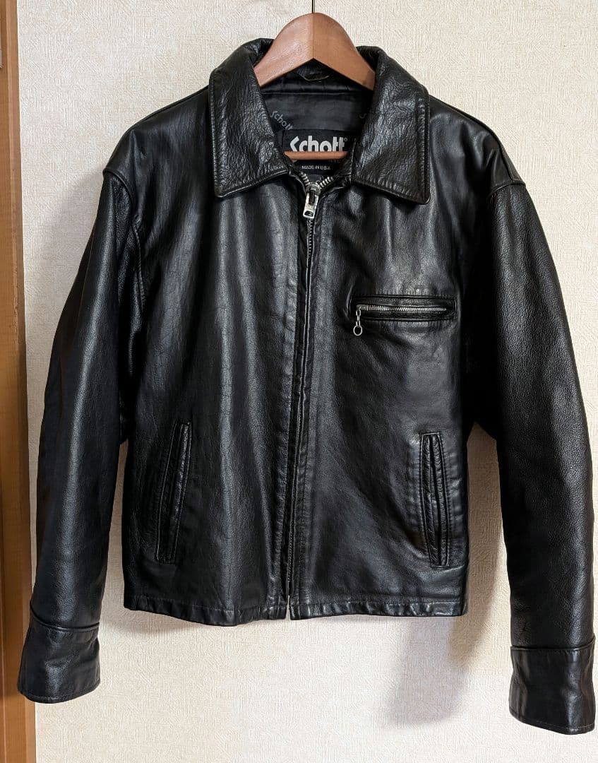 Schott ブラックレザーライダースジャケット 42 楽天市場】schott ライダース 中古 42の通販