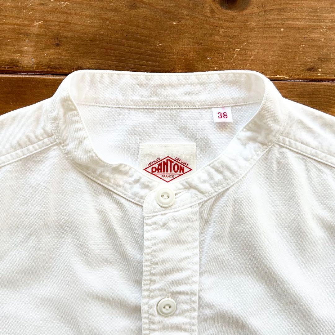 ⭐️【DANTONダントン】 オックスフォード バンドカラーシャツ38サイズ