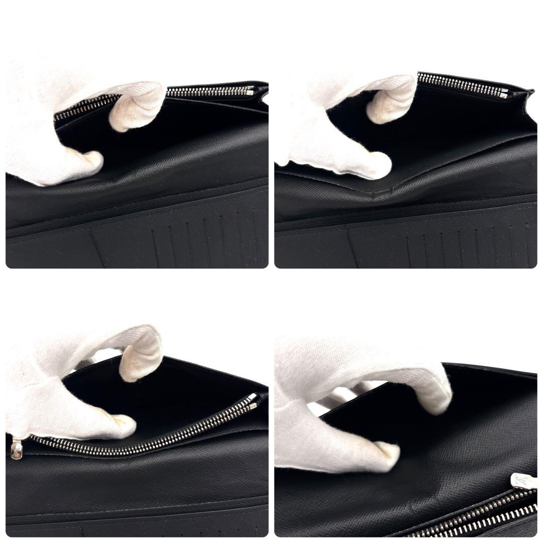 美品✨新型 ヴィトン タイガ ポルトフォイユ ブラザ 長財布 黒 M30501