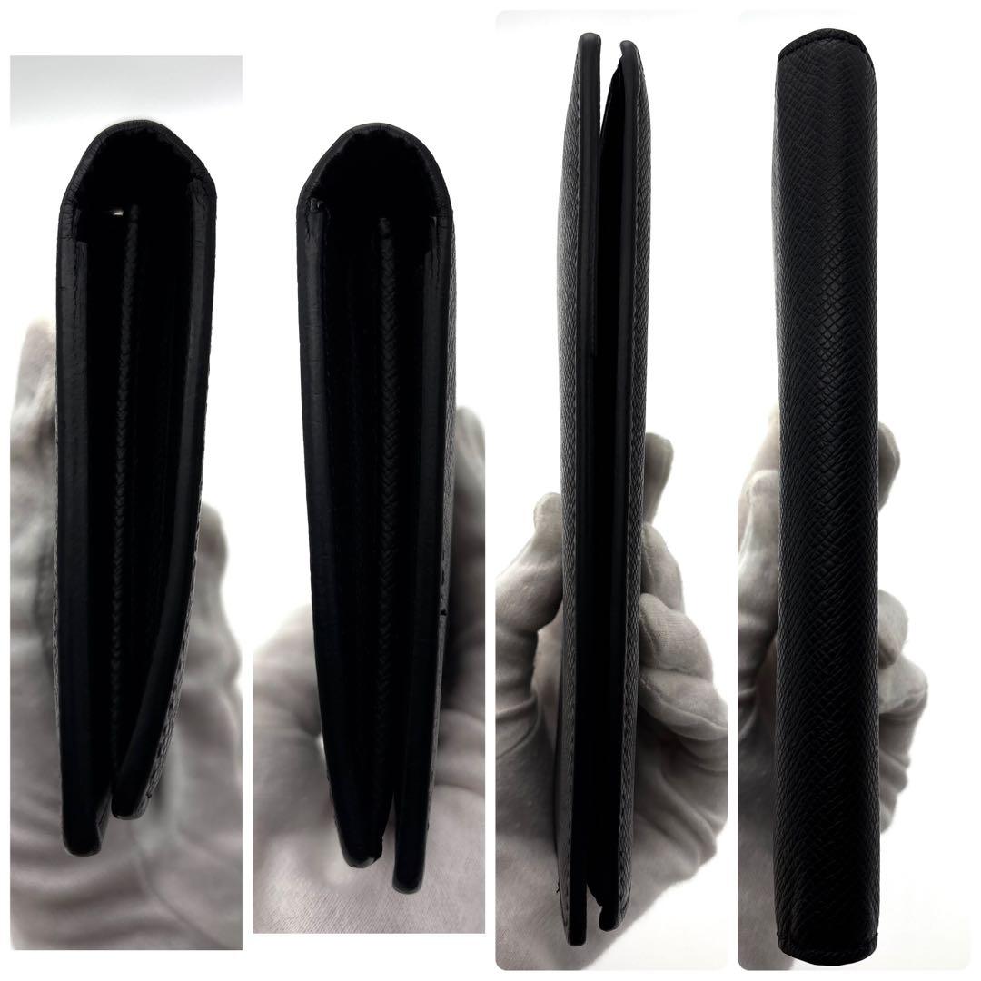 美品✨新型 ヴィトン タイガ ポルトフォイユ ブラザ 長財布 黒 M30501