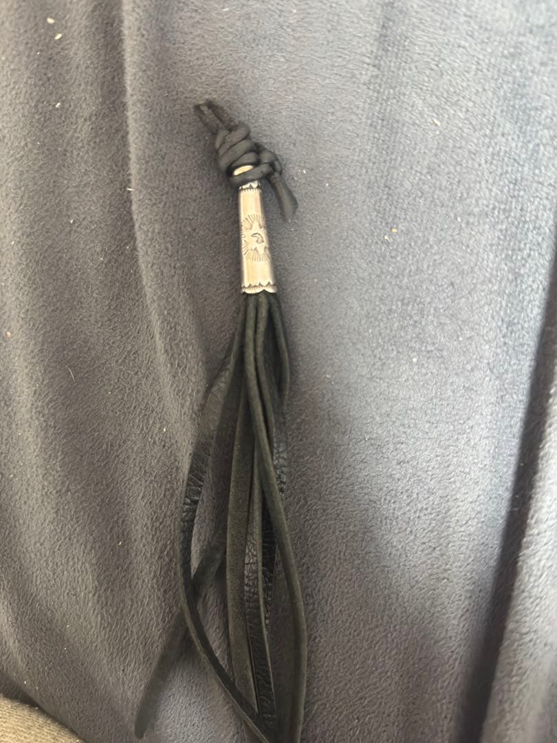 ラリースミス レザー タッセル キーホルダー 革レザー タッセルキーホルダーリング ヌメブラック キーリング