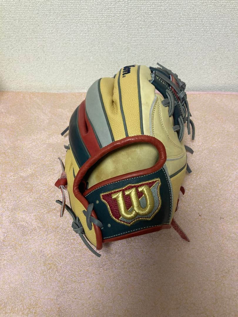 Wilson 軟式グローブ M型 レッド/イエロー/ブルー　87型　未使用