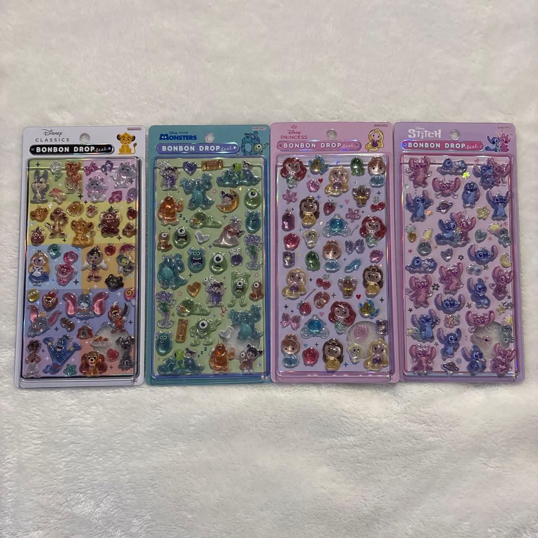正規品　ボンボンドロップシール　ディズニー　4枚セット