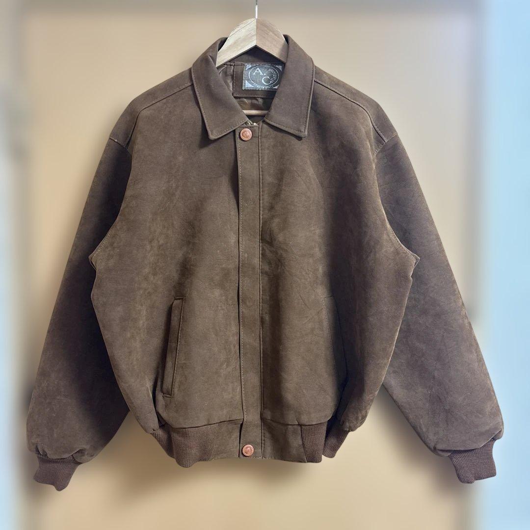 フ*ウ様 アルマーニ　コレッツォーニ　フェークスエードジャケット　00s