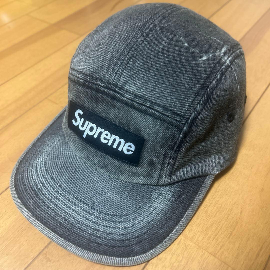 はむ Supreme denim camp cap black